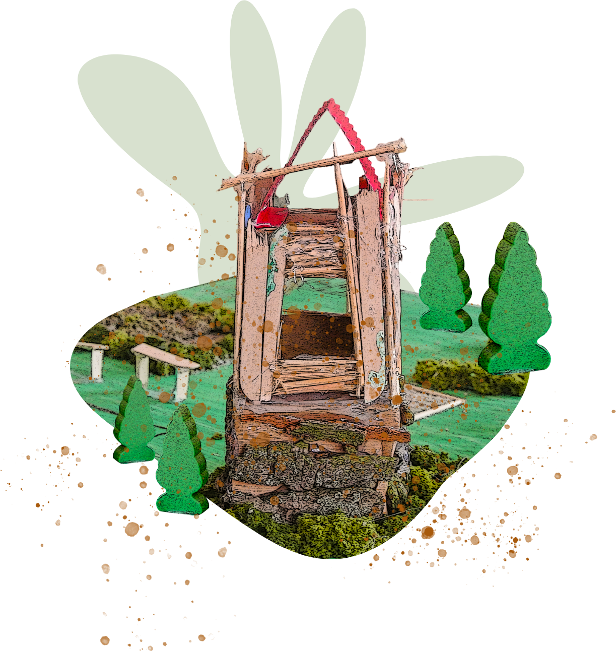 Illustration von einem Spielplatz
