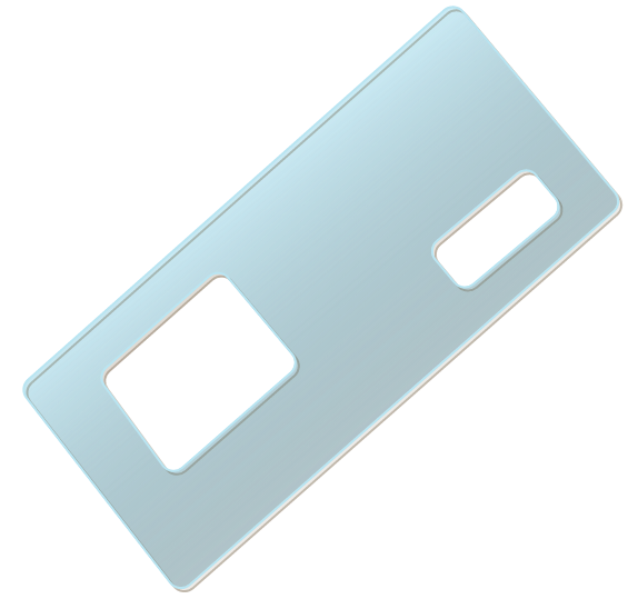 Plexiglasform blaue Form